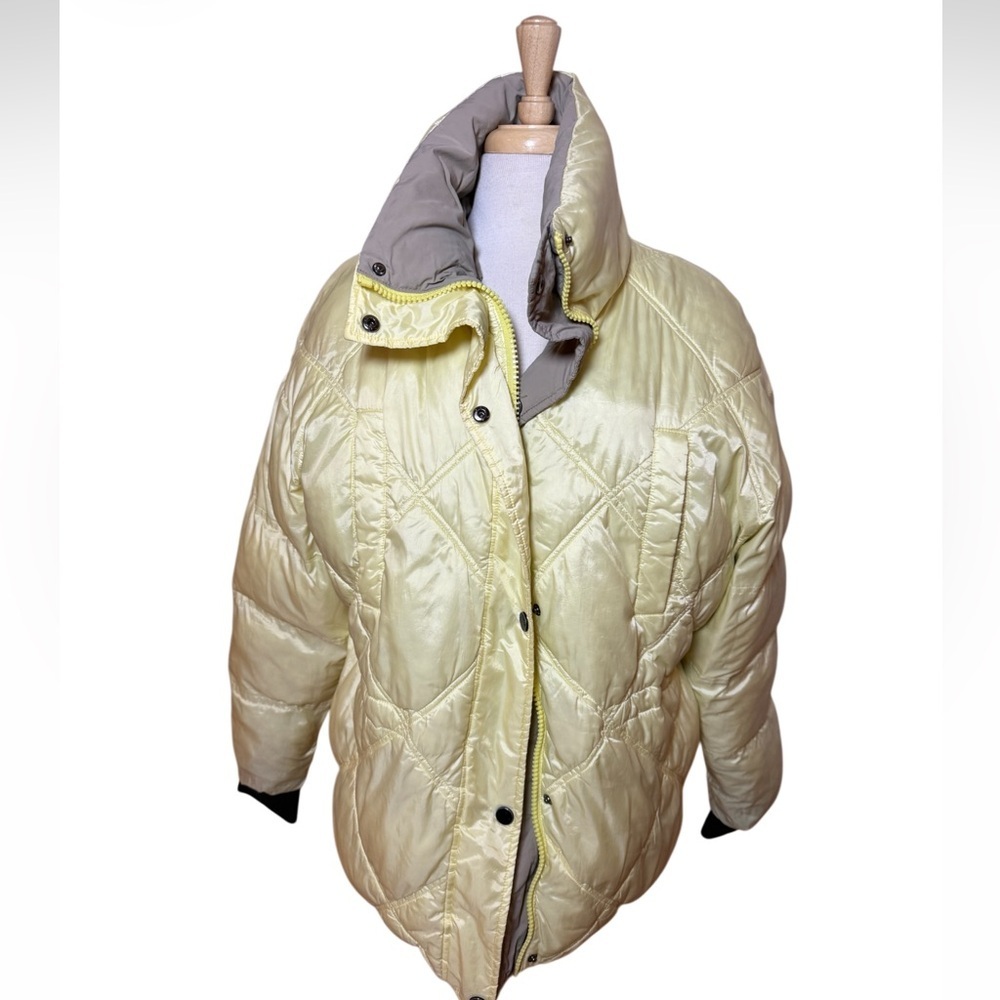 Dualist Zorah Reversible Brown/ Yellow Puffer Jacket-Size 3/Large-Like New - Picture 14 of 14